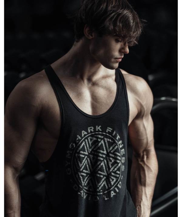 Panske Tielko Gymshark GS x David Laid Stringer Čierne | SI4601389